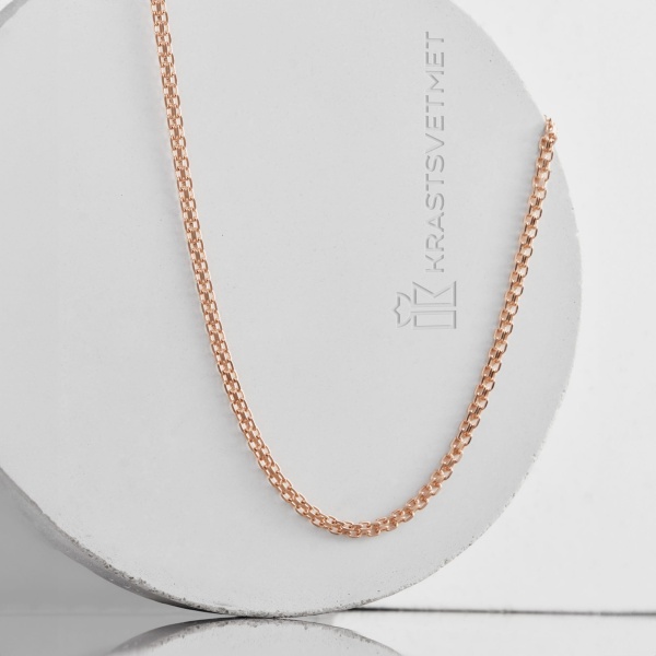 Цепь из красного золота 585, плетение «Бисмарк»